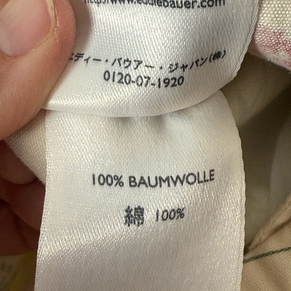 Vintage Y2K Eddie Bauer White Red Blue Skirt Front Pockets 100% Cotton Denim - Picture 3 of 7